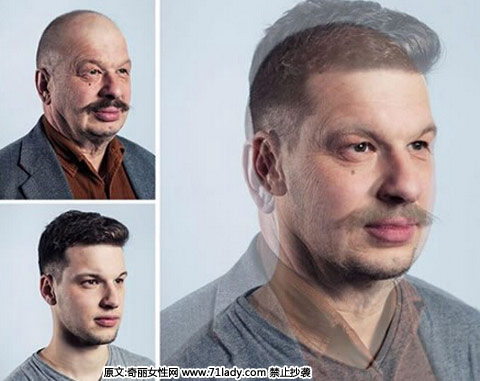 这10张照片证实,儿子是父亲的翻版,下面跟着奇丽女性小编一起看看摄影师的作品,当儿子和父亲的头像重叠在了一块的时候,你发现了什么?基因真的很神奇!