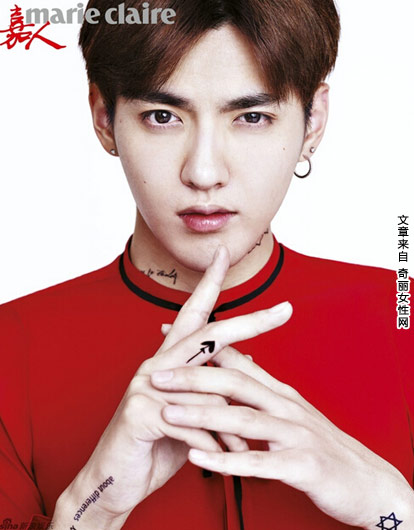 吴亦凡素颜写真曝光 首次素颜登杂志封面