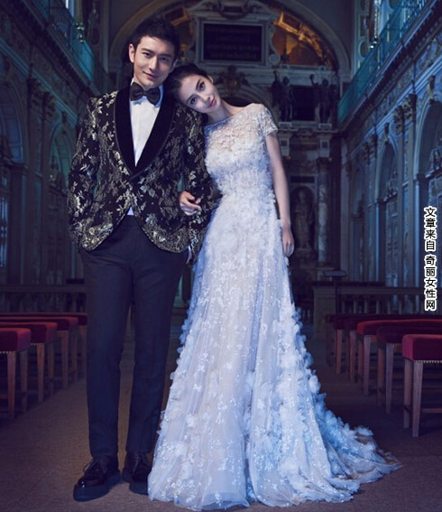黄晓明angelababy大婚 唯美婚纱照曝光