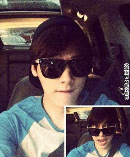 李易峰晒帅照 晒帅气自拍照戴墨镜扮酷被赞颜值高