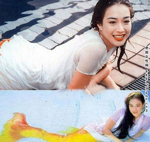钟丽缇美人鱼旧照 22年前性感美人鱼剧照美艳迷人