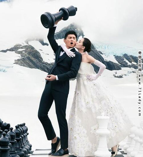 刘诗诗婚纱照曝光 与吴奇隆晒甜蜜婚纱照唯美浪漫